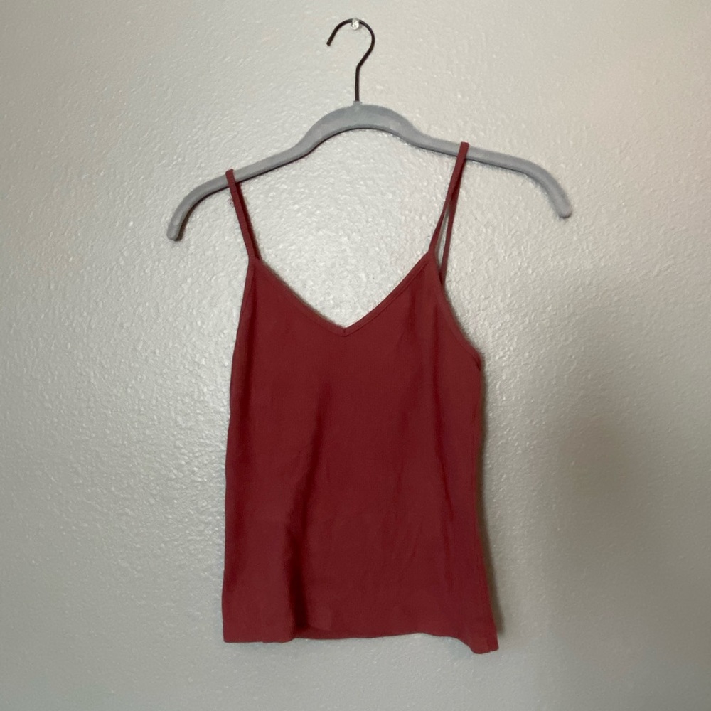 plain brick red crop top